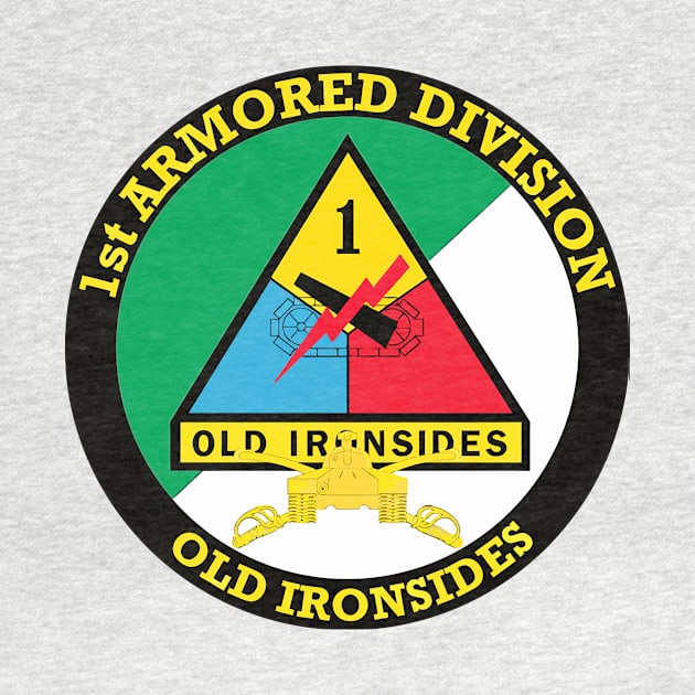 1st Armored Division Old Ironsides Us Army Military Veteran by darkARTprint